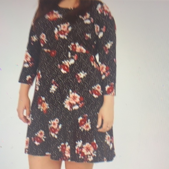 NWT Torrid Challis Shift Long Sleeve Dress 00 - Picture 1 of 14